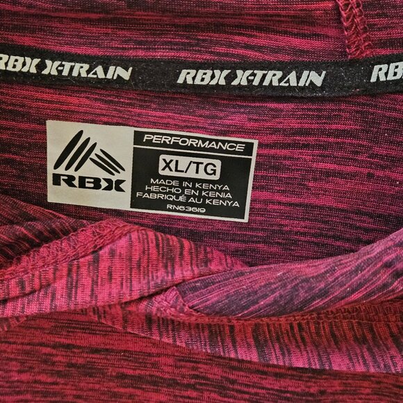 NWT RBX / Reebok Men's "Dri-Fit" Lightweight Hoodie, Wine/Black, Sz XL - Picture 3 of 13